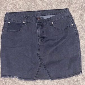 Denim charcoal skirt